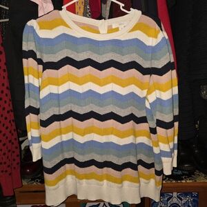 1901 Multicolor Chevron Knit Sweater